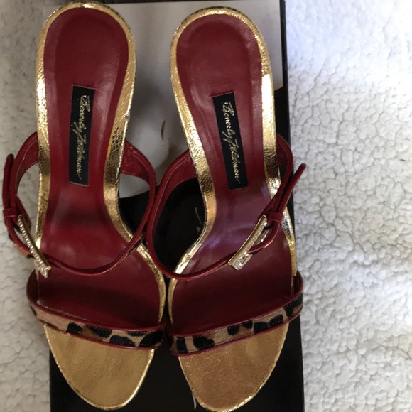 Beverly Feldman cowhide leopard heels - Picture 2 of 7